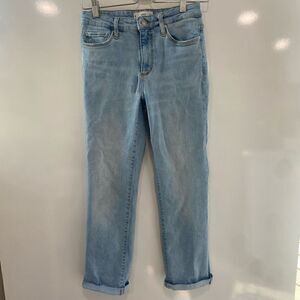 Mango Womens Cotton  Button Zip Fly Denim Mom Jeans Blue Size 4